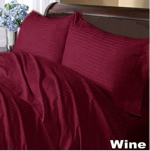 Ropa de cama suave 1000TC algodón egipcio 1 pieza cenefa AU tamaño king colores a rayas - Imagen 3 de 19