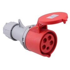 Red 5 Pin 16A / 32A 415V Industrial Connector Plug Socket Male Female 3P+N+E