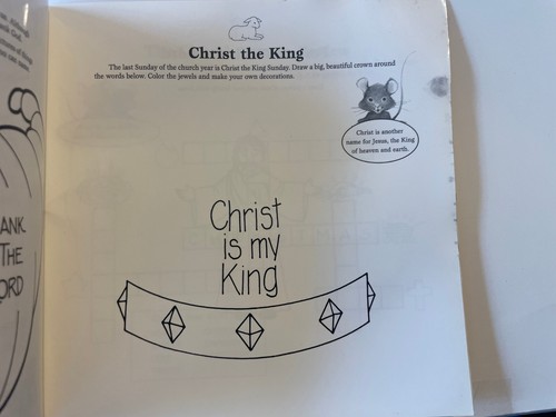 The Time of The Church Activity Book by Anita Reith Stohs Wipe Off with Crayons - Picture 4 of 4