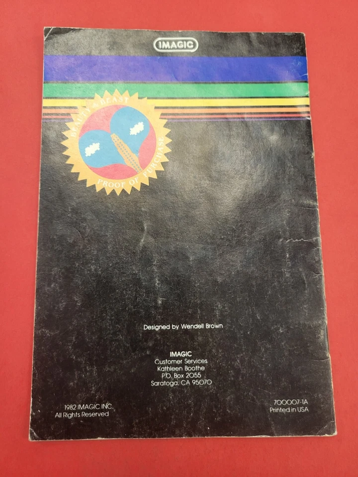 Beauty & the Beast (Intellivision, 1982) Manual Instructions Only  - Image 2 of 2