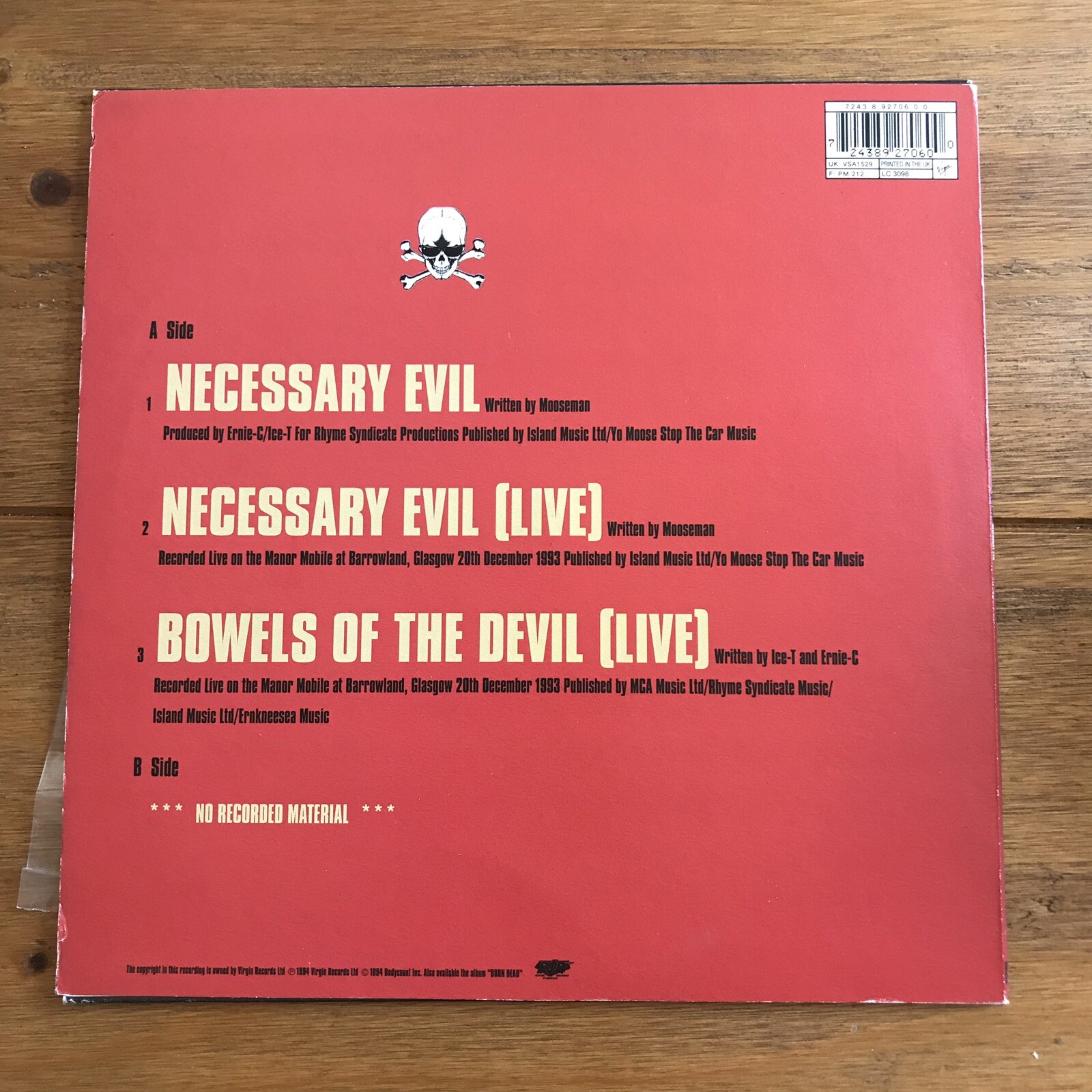 Body Count Necessary Evil 10” Picture Disc Vinyl eBay