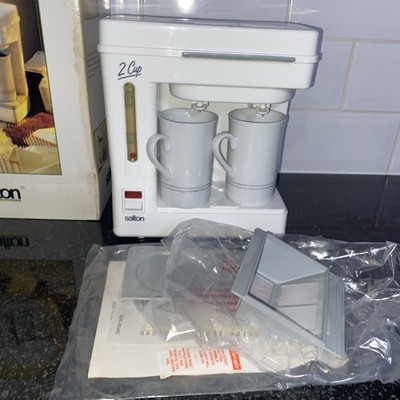 Vintage Salton Tee- und Kaffeemaschine für 2 Tassen Modell 3624 unbenutzt