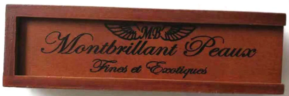 Correa de lagarto genuina Montbrillant Peaux negra marrón y hebilla de acero Omega vintage Foto 3 de 3