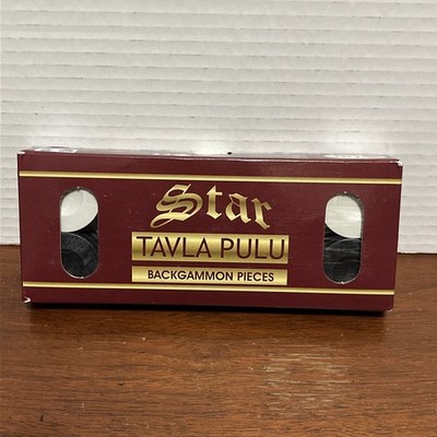 Star Tavla Pulu Plastic Backgammon Pieces - Turkish - Checker No:4 - New Sealed