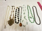 Lot Of Vintage & Modern Necklaces Costume Jewelry Beaded Metal Gold Tone Lot 1