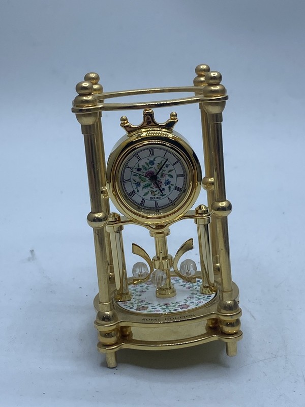 Bulova Royal Doulton Stainless Steel 22mm Clock 125.8g