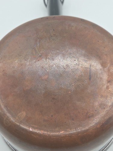 Copper Bottom Revere Ware 1 Qt Saucepan 1801 Clinton IL - USA - Afbeelding 5 van 8