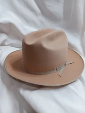 Vtg Stetson Royal Open Road 3X Beaver Western Hat Tan 7 1960s