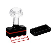 Not at This Address Stamp Self Inking Red Ink Office Stamps Pre Inked Black