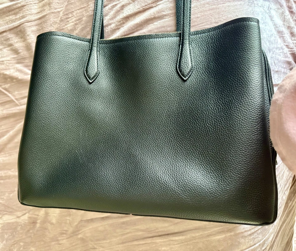 Kate Spade Black Pebbled Leather Multi-Compartment Commuter Bag Perfect Laptop - Image 4 of 4