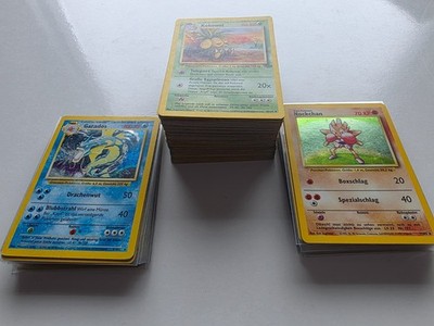100 Pokemon Karten Vintage 1999 - Base Set Dschungel Fossil - 1x Holo Garantie