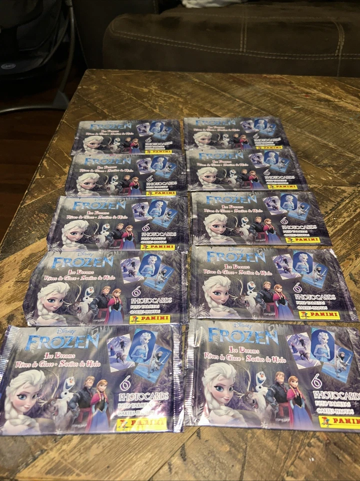 Lote de diez paquetes Panini Disney Frozen "Ice Dreams" 2014 ~ 6 tarjetas fotográficas por paquete Foto 2 de 4