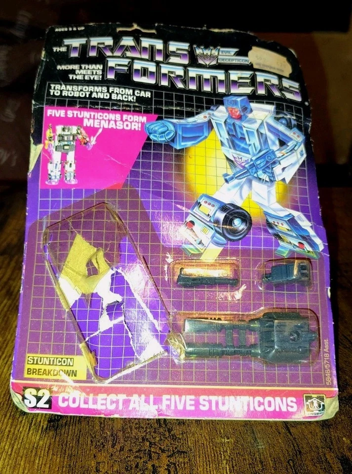 Breakdown Cardback + Accessories(Gun Set) 1986 G1 Transformers Hasbro - Image 2 of 4