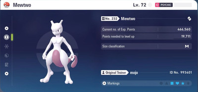 Pokemon Legenden Z-A ZA 6IV Mewtwo