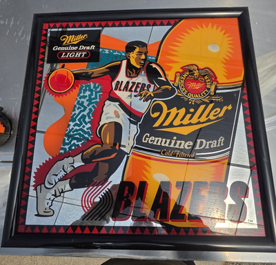 Portland Trailblazers 90's Miller Genuine Draft Beer NBA Mirror