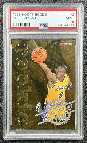 KOBE BRYANT PSA 9 1996-97 HOOPS #3 ROOKIE RC LAKERS 4111