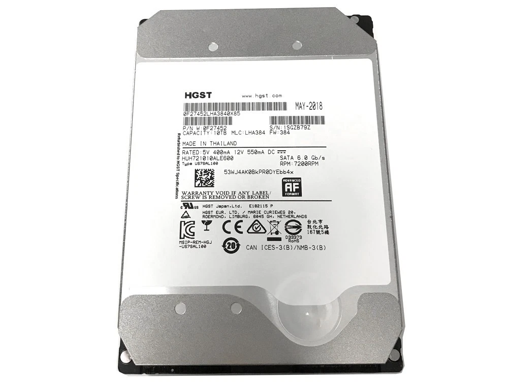 HGST Internal Hard Disk Drives 10 TB Storage Capacity for sale | eBay