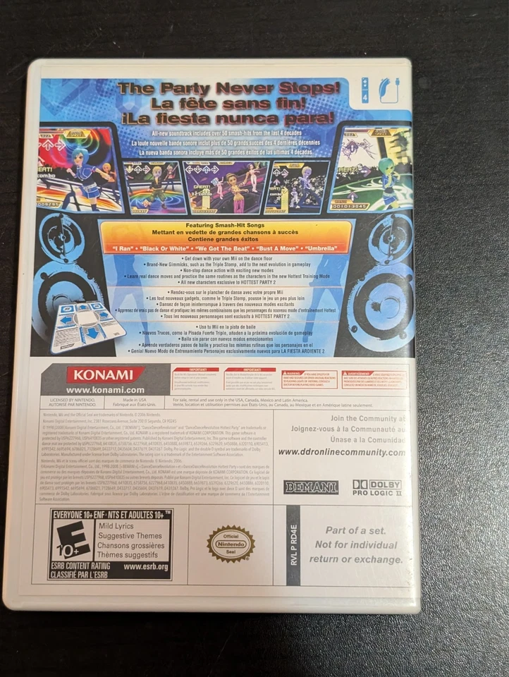 DDR Hottest Party 2  (Nintendo Wii) CIB - Image 2 of 3