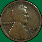 1913-S Lincoln Wheat Cent Very Good VG Coin #41192