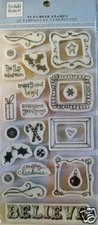 HEIDI GRACE Rubber Cling Stamps BELIEVE 70855 CHRISTMAS FRAMES TIS THE SEASON