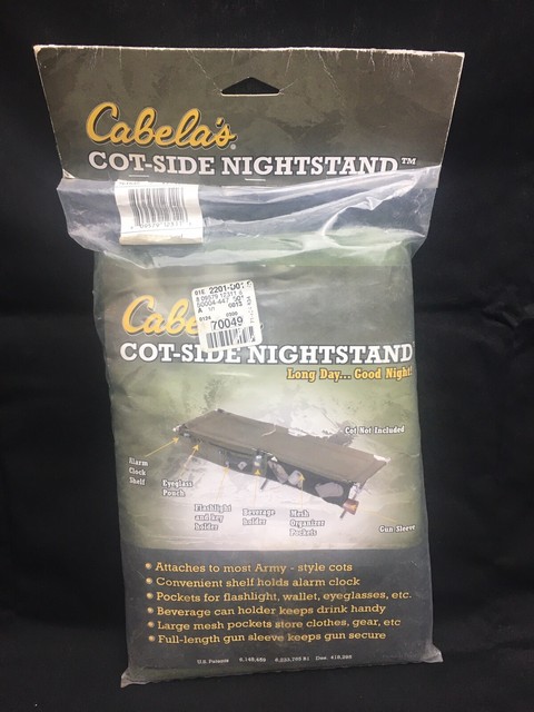 Cabela S Outfitter Cot Side Nightstand Camping Organizer Holder Pockets Gun For Sale Online Ebay