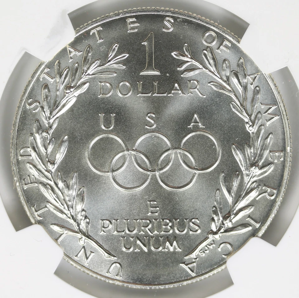 1988-D Olympics Silver Commemorative Dollar $1 NGC MS69 - Image 2 of 4