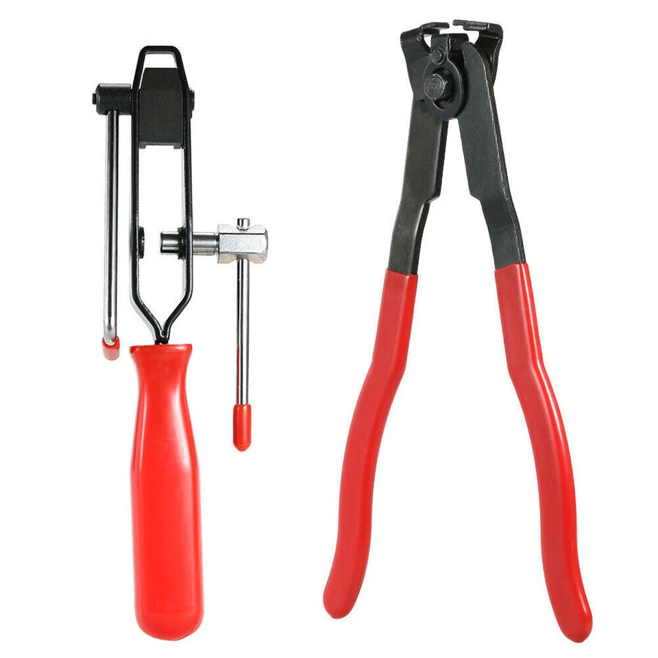 2X Tools CV Clip Clamp and CV Joint Boot Clip Clamp Hand Pliers Set Red + Black - Image 2 of 4