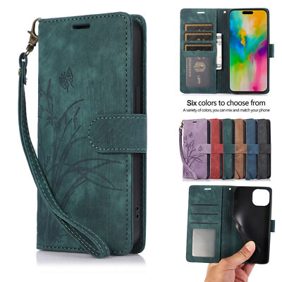 Flower Butterfly Wallet Phone Case For Oppo A40 A60 K12 A80 A79 A57 A17 A78 A77