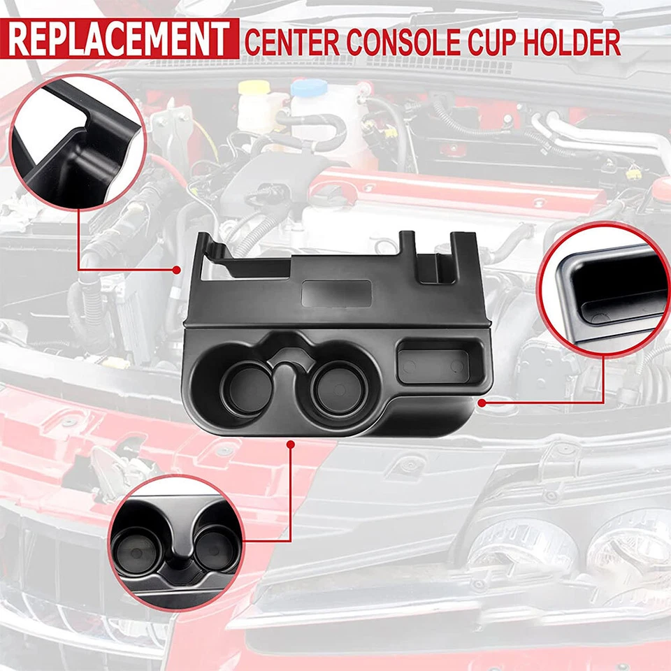Fit For 1999-2001 Dodge Ram 1500/2500/3500 Center Console Cup Holder Matte Black — 第 3/4 张图片