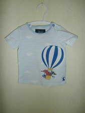 JOULES BLAU GESTREIFTES TOP MIT HEISSLUFTBALLON GRÖSSE 0-3 MONATE