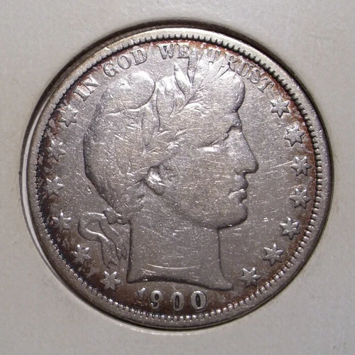 1900 Barber Liberty Head Silver Half Dollar , VG/F details
