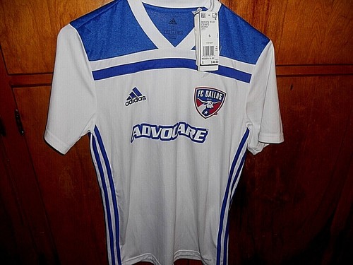 AUTHENTIC ADIDAS MLS LH FC DALLAS ADVOCARE CLIMALITE SOCCER JERSEY MEN'S SM LOOK - Picture 2 of 5