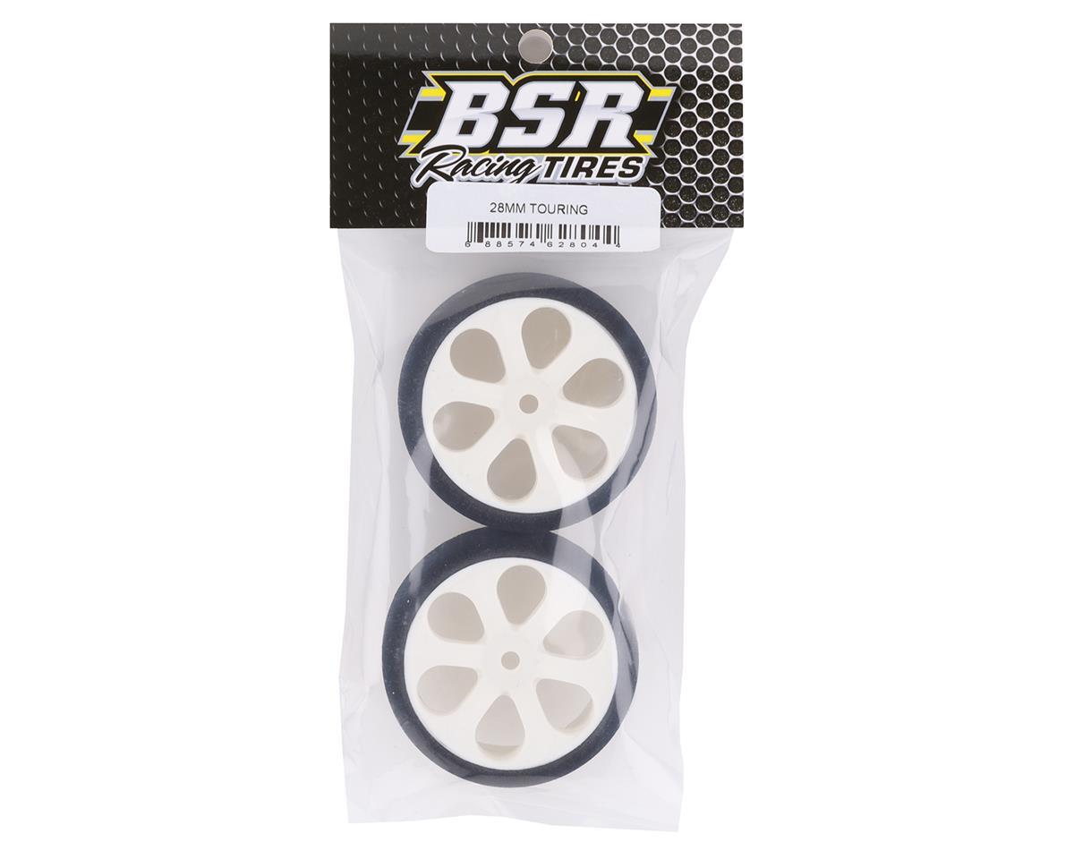 BSR Racing 1/10 28mm Touring Tires (2) (Purple) [BXRF2806