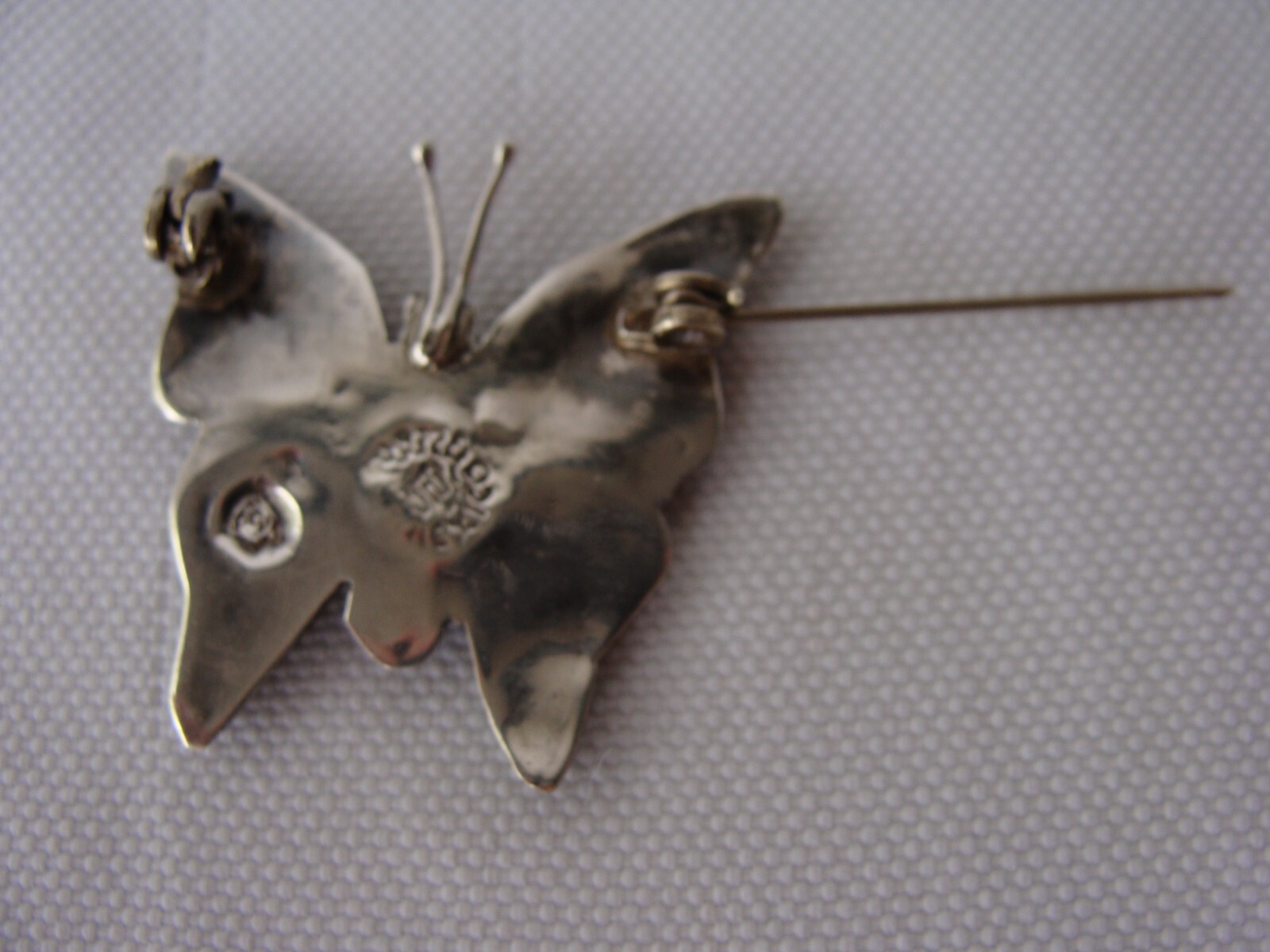 Vtg. 925 Solid Sterling Silver Abalone Shell Inla… - image 4