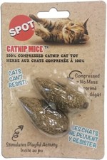Spot Catnip Mouse Toy 2 Toys 100 Compressed Fun Mice Playful Pet New