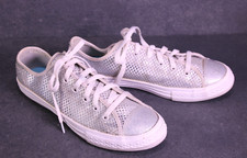 Converse All Star Classic OX Sneaker Chucks Gr. 37 silber weiß Lochmuster BC1495