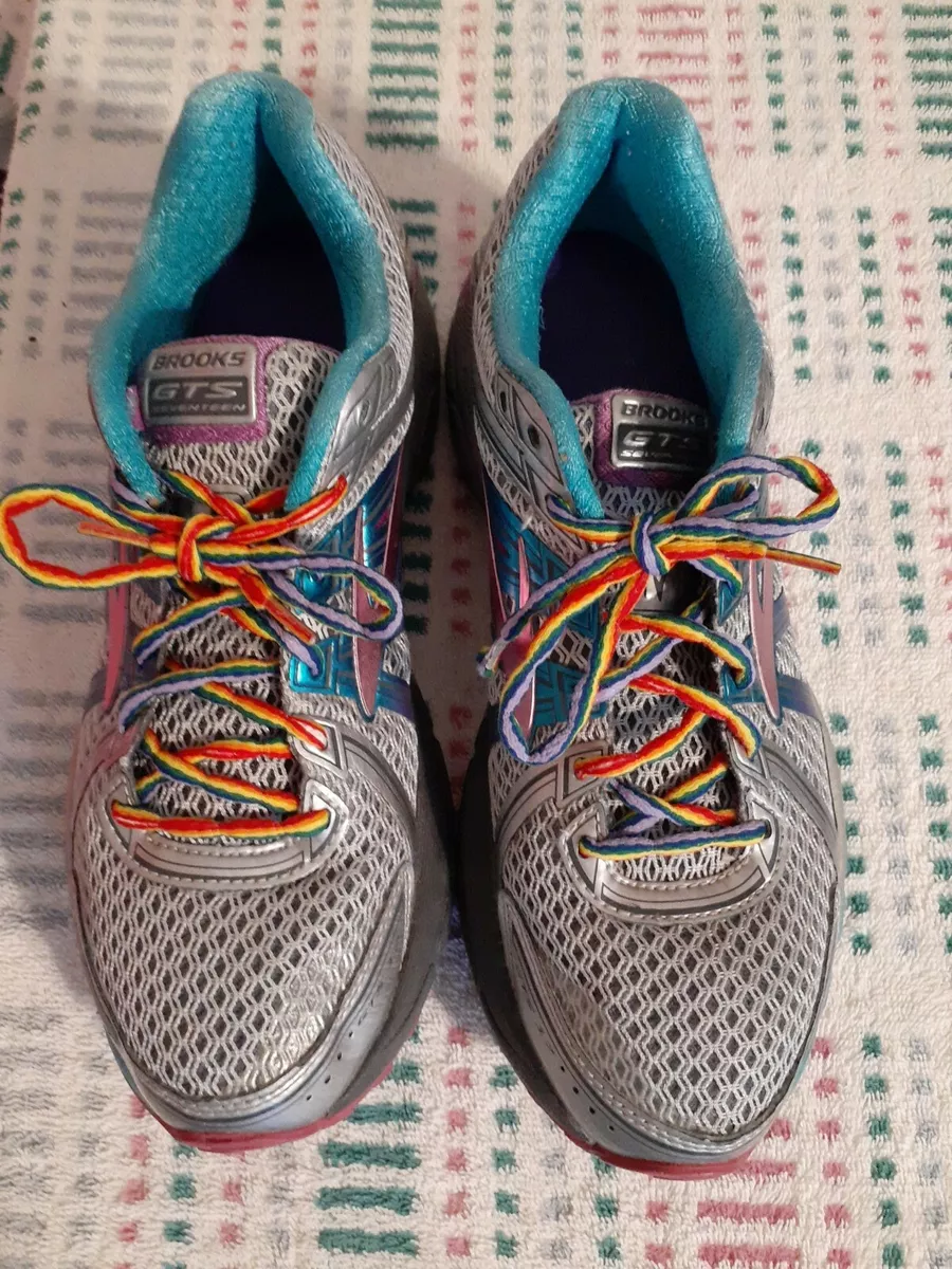 Brooks GTS 17 Womens Size 9AA Gray Pink Athletic Running Shoes Sneakers