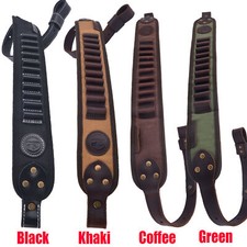 WAYNE'S DOG Leather Rifle Sling Shotgun Strap Shooting for .308 .22 12GA 410GA