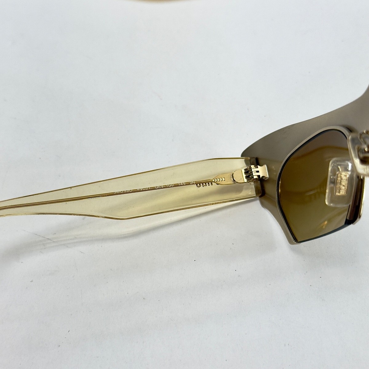 MIU MIU RASOIR 53O Metal Sunglasses Cat Eye Brushed Gold 