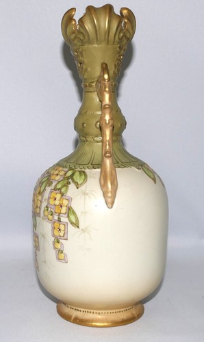 Turn Teplitz Vienna Jugendstilvase E Wahliss Amphora Werke Böhmen, Gold 29,5 cm - Picture 9 of 18