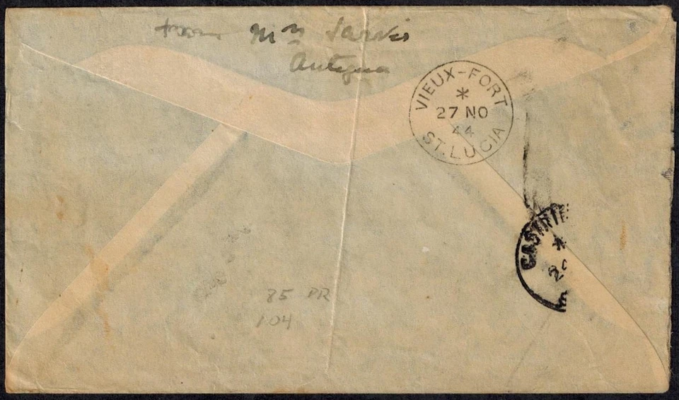 Santa Lucía 1944 Rey Jorge V SG 83, 83a y 87 MOG VLH CV L27+ Foto 2 de 2