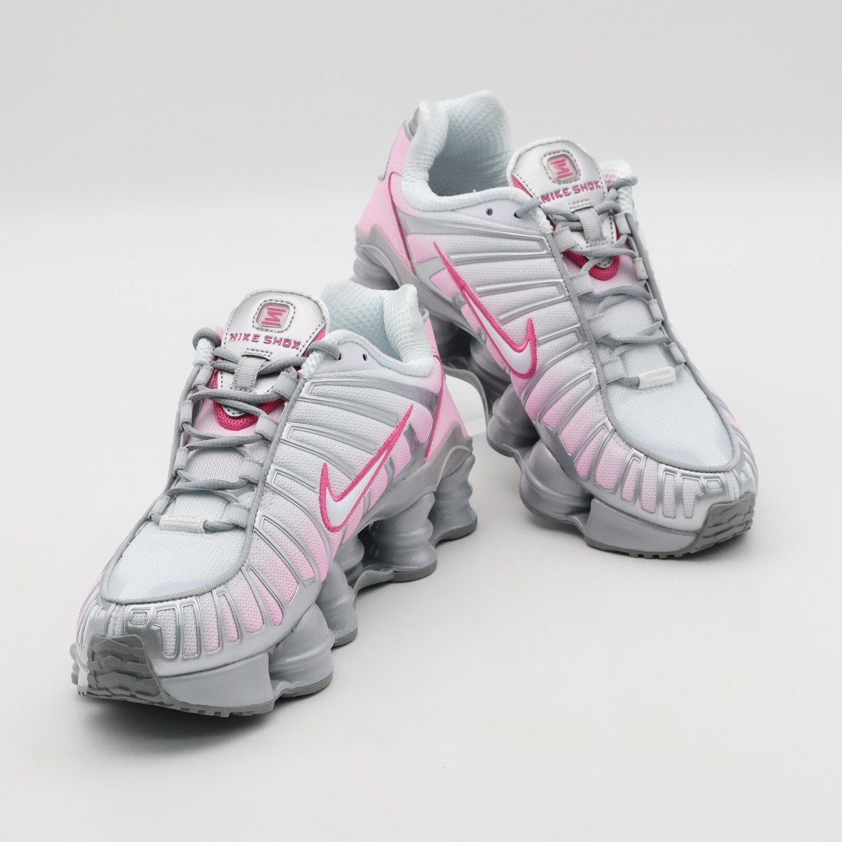 HV2520-001 Nike Shox TL Metallic Platinum Pinksicle (Women's