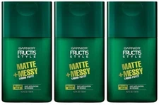 (3 Ct) Garnier Fructis Style Matte and Messy Liquid Hair Putty for Men 4.2 Ounce