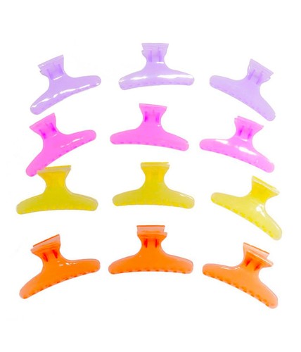 12 Pieces Plastic Hair Claw Clips Butterfly Hairdresser Clamp fit for Salon H... - Picture 1 of 6