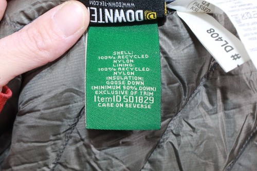 LL Bean Ultralight 850 Down Hooded Coat Three Quarter Length Mariner Blue XL - Picture 9 of 11