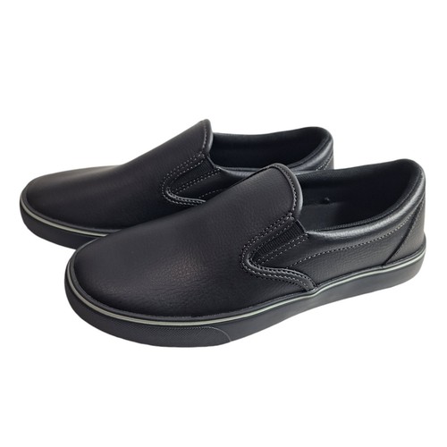 Tredsafe Ric Unisex 5Men/6Women Black Polyurethane Slip-On Shoes New - Picture 3 of 14