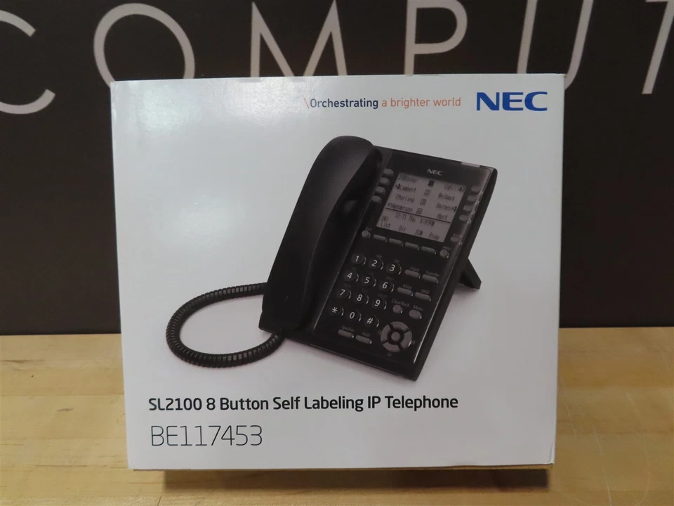 NEC SL2100 8 Button Self Labeling IP Telephone IP7WW-8IPLD-C1 TEL(BLK) BE117453 - Image 2 of 4