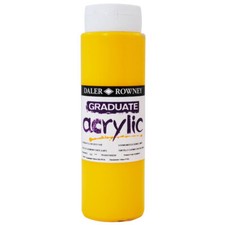Image of Daler Rowney 123500618 Graduate Acrylic Paint 500ml Cadmium Yellow Deep Hue