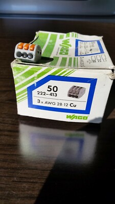 50 Wago Klemmen 222-413 Verbindungsklemmen Dosenklemmen