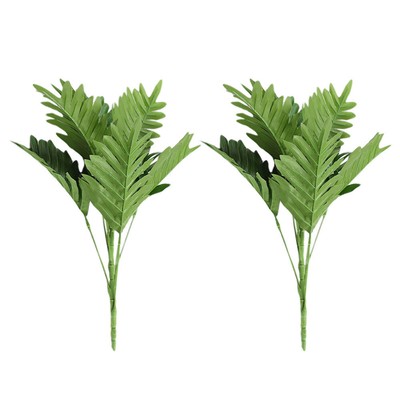 2 PCS Palm Blätter Gefälschte Grünen Decor Künstliche Blätter